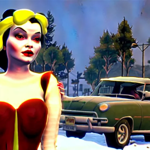 Prompt: snow white in gta