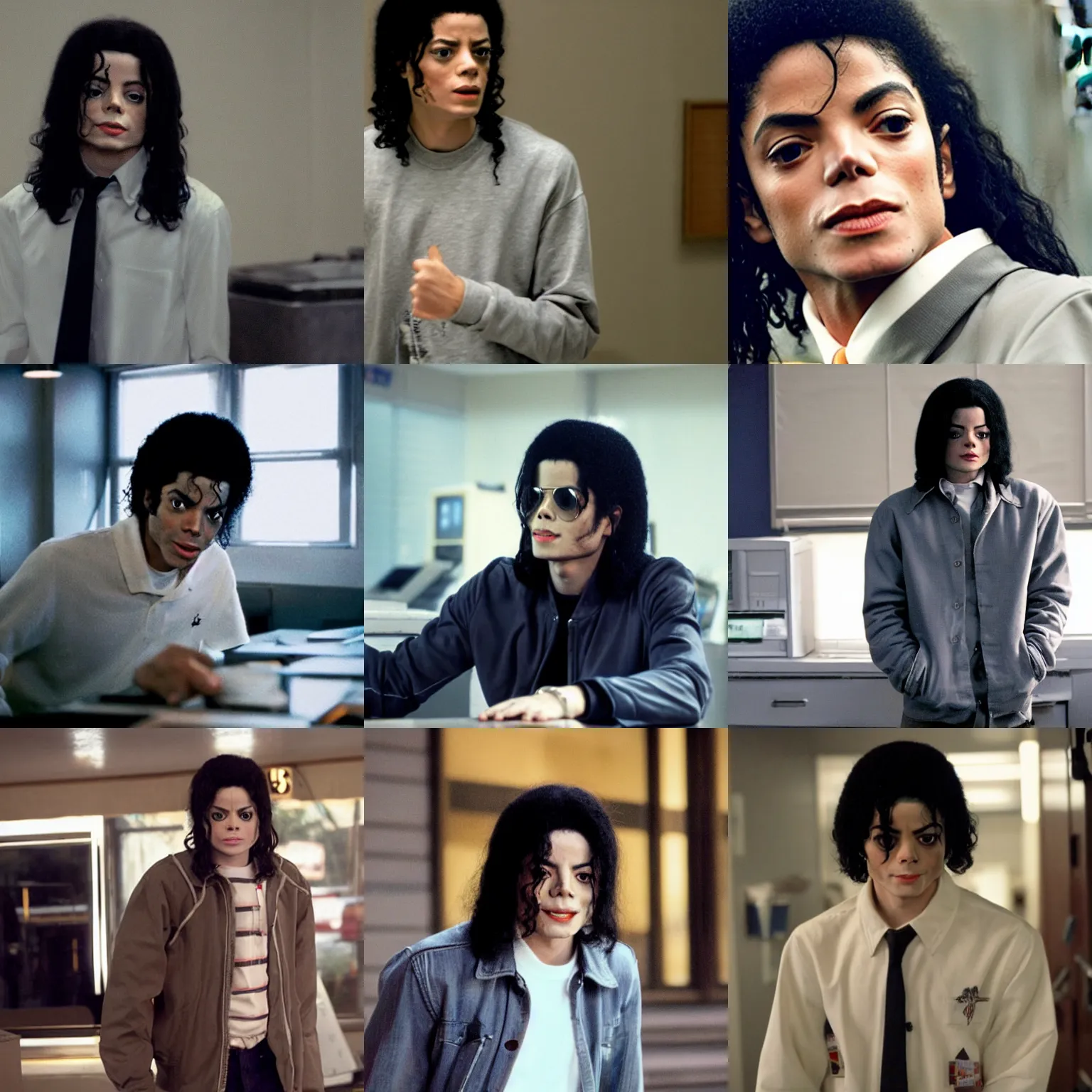 Prompt: 1970 Young Michael Jackson as Elliot Alderson in Mr Robot (2015)