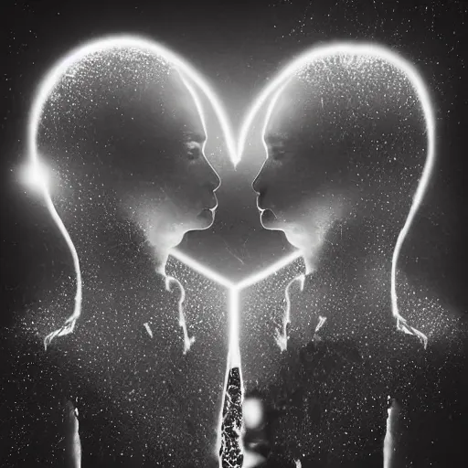 Image similar to double exposure of love, love is the most relevant theme, love is infinity, love os begin of all, 8 k resolution, artistic mode, artistic, trending on instagram, long exposure