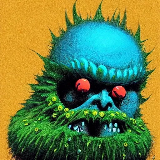 Image similar to a tennis ball monsters ,Scotland, digital art, fantasy, magic, trending on artstation, ultra detailed, professional illustration by Basil Gogos