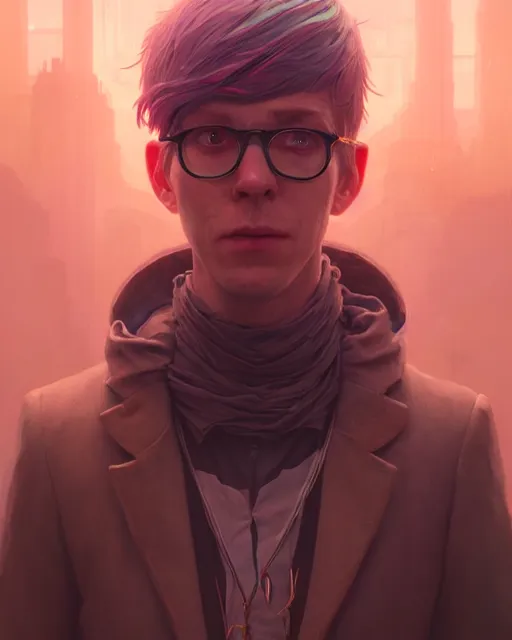 Image similar to highly detailed surreal vfx portrait of a postcyberpunk mage stephen bliss, unreal engine, greg rutkowski, loish, rhads, beeple, makoto shinkai and lois van baarle, ilya kuvshinov, rossdraws, tom bagshaw, alphonse mucha, global illumination, detailed and intricate environment