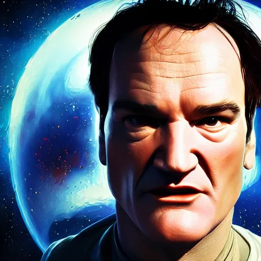 Prompt: hyperrealistic film still of quentin tarantino in space, stunning 3 d render, inspired by istvan sandorfi & greg rutkowski & unreal engine, perfect facial symmetry, dim volumetric cinematic lighting, 8 k octane comprehensive render, extremely hyper - detailed, incredibly lifelike attributes, intricate, real flesh texture, masterpiece, artstation, stunning,