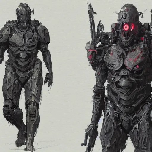 Prompt: Concept Art of cinematography of Neill Blomkamp film by Ashley wood