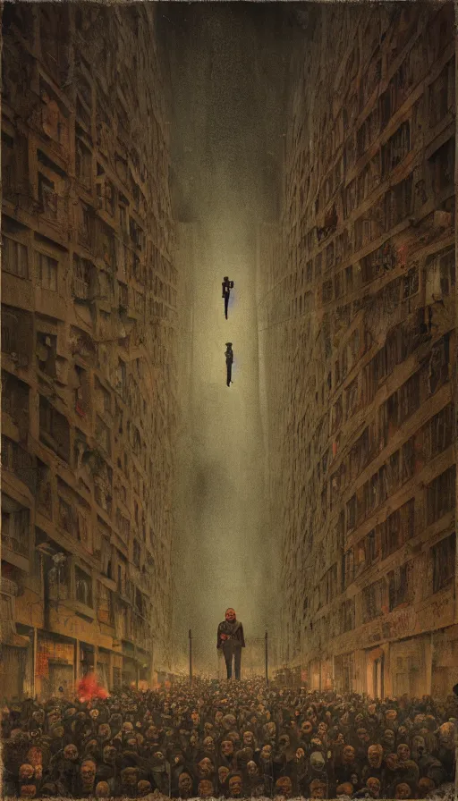 Image similar to the end of the world, by dan witz