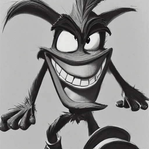 Image similar to milt kahl sketch of crash bandicoot