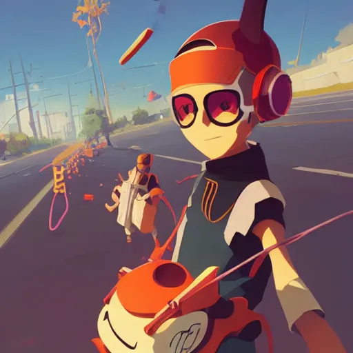 Image similar to hero world flcl, behance hd by jesper ejsing, by rhads, makoto shinkai and lois van baarle, ilya kuvshinov, rossdraws global illumination