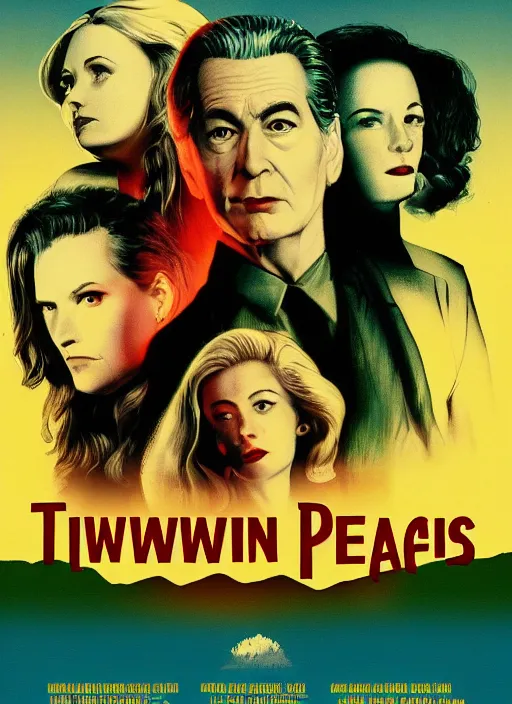 Image similar to twin peaks movie poster art by bill johnson