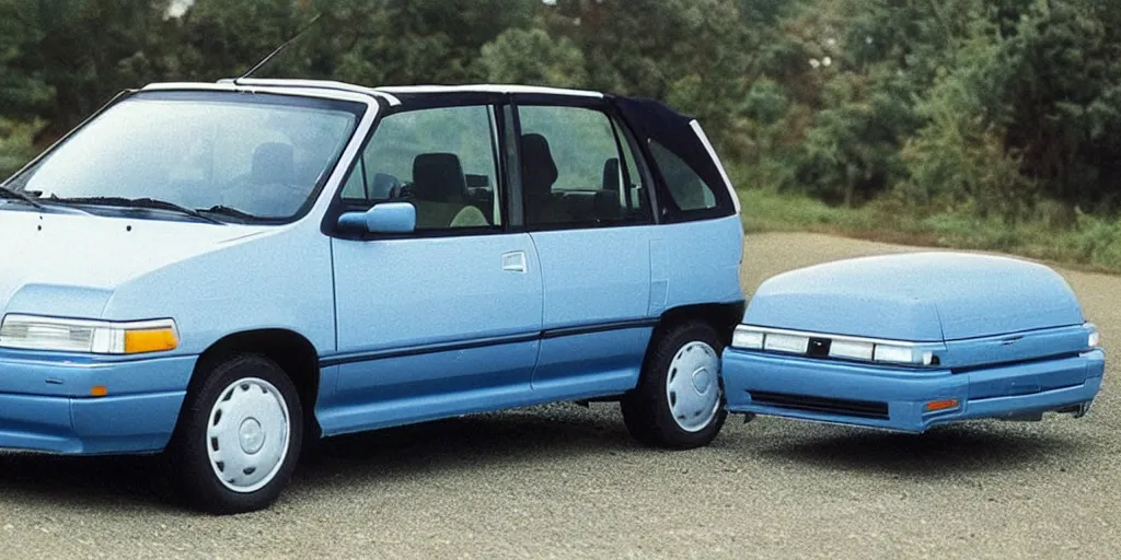 Prompt: “1993 Renault Espace Convertible, blue”