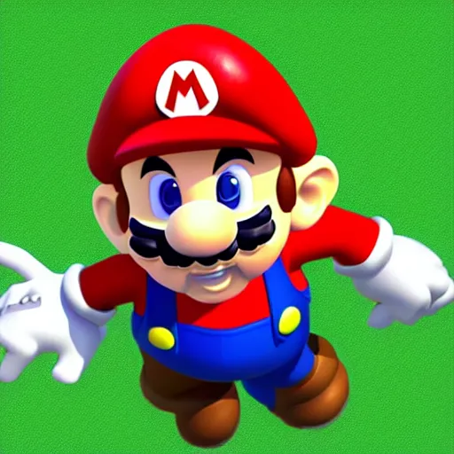 Prompt: low poly mario