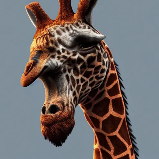 Prompt: A Therianthropy Giraffe Man, hyperdetailed, artstation, cgsociety, 8k