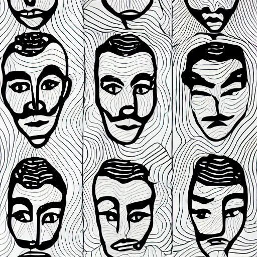 Image similar to outline of faces, wallpaper