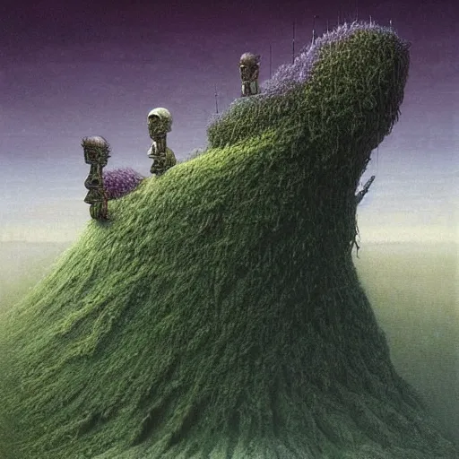 Image similar to Terraria boss made by Zdzislaw Beksinski