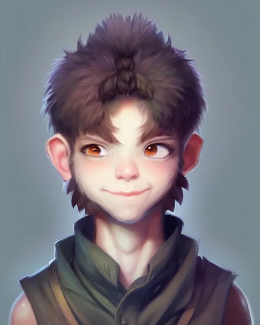 Image similar to character concept art of a cute young male anthropomorphic furry | | cute - fine - face, pretty face, key visual, realistic shaded perfect face, fine details by stanley artgerm lau, wlop, rossdraws, james jean, andrei riabovitchev, marc simonetti, and sakimichan, trending on artstation