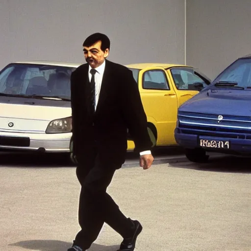 Prompt: Mr. Bean cripwalking