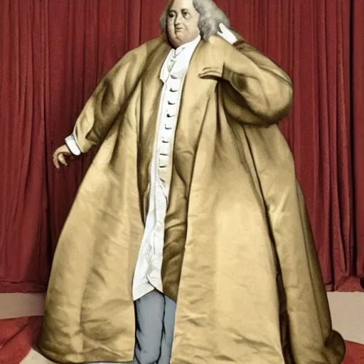 Image similar to photo of benjamin franklin at the met gala