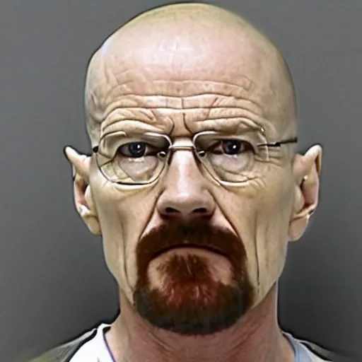 Image similar to Walter White methed out mugshot