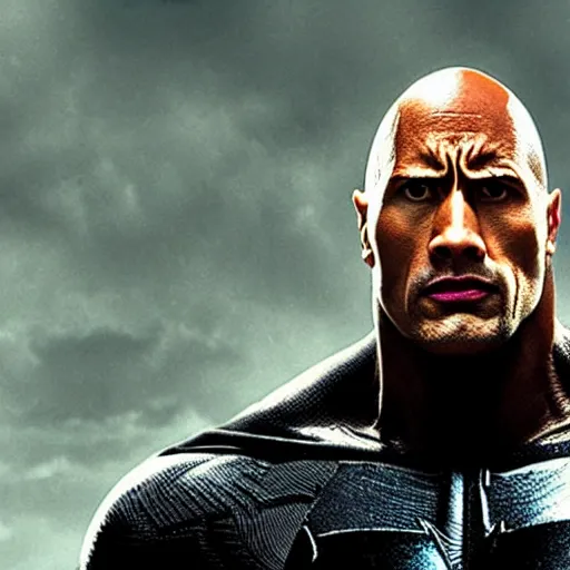 Image similar to Dwayne Johnson as batman