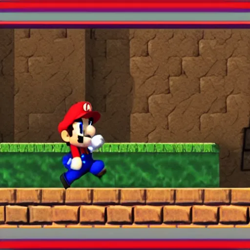 Image similar to A still of Steely Dan in Super Mario 64 (1996)