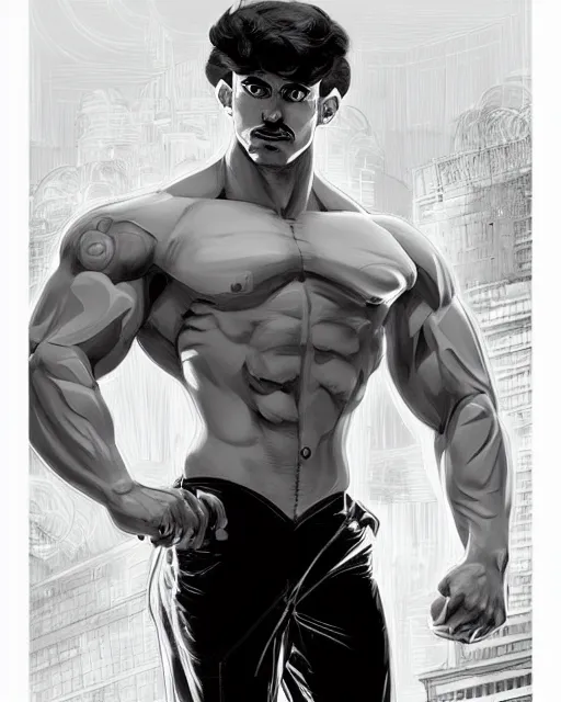 prompthunt: gigachad luigi bodybuilder in final fight onepunch man by ilya  kuvshinov, ernest khalimov body by krista sudmalis, fantasy character  portrait, ultra realistic, concept art, intricate details, elegent, digital  painting, smooth, sharp