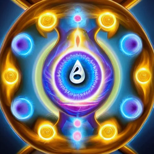 Image similar to sahasrara chakra epic legends game icon stylized digital illustration radiating a glowing aura global illumination ray tracing hdr fanart arstation by ian pesty and katarzyna da bek - chmiel