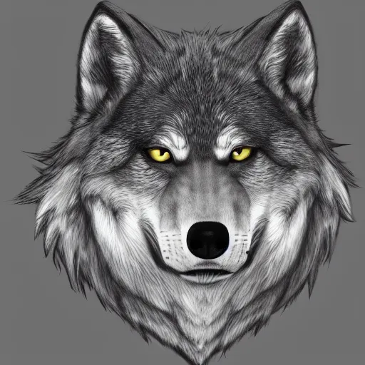 Prompt: art of an anthropomorphic wolf fursona, profile picture, highly detailed artwork, furry art, pixiv, furaffinity, DeviantArt, trending on artstation,