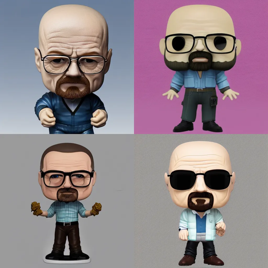 Prompt: Walter White As A Funko Pop, Photorealistic, 4K
