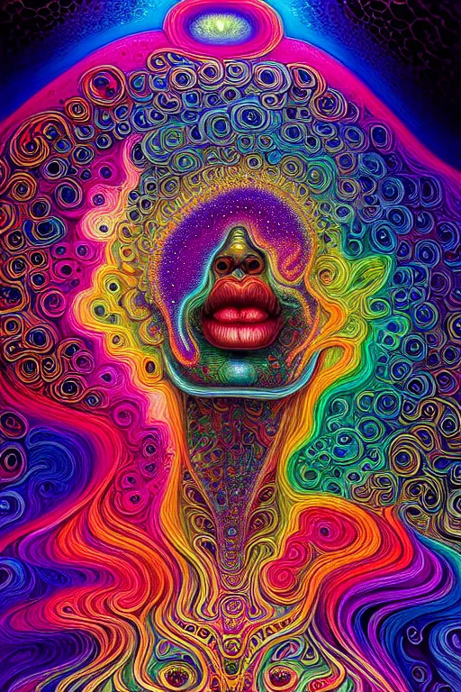 Image similar to colorful liquid smoke and clouds forming detailed faces, extremely colorful psychedelic experience, dmt, psilocybin, lsd, intricate, elegant, highly detailed, digital painting, artstation, smooth, sharp focus, illustration, art by alex grey, hana yata, beeple, josephine wall, octane render, unreal engine, 8 k