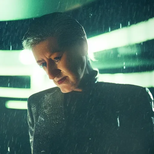 Prompt: cinestill 5 0 d candid photographic portrait by david lynch and fritz lang of a retro - futurist android, closeup, modern cyberpunk moody emotional cinematic, pouring rain menacing lights shadows, 8 k, hd, high resolution, 3 5 mm, f / 3 2, ultra realistic faces, ex machina, blur, unframed