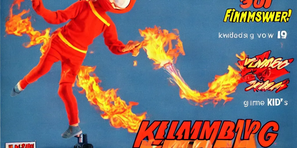 Image similar to A flamethrower for kids, tv ad 1990