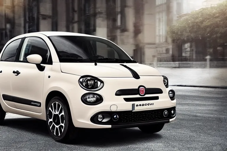 Image similar to A picture of the 2022 redesigned fiat 600, 4k, high resolution, intricate detail, car photography