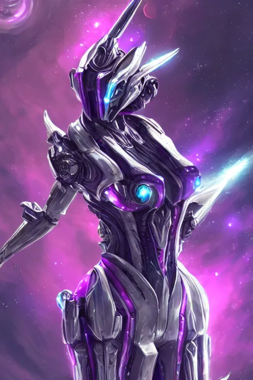 Prompt: galactic hyperdetailed elegant beautiful stunning giantess anthropomorphic mecha sexy female dragon goddess, sharp spines, sharp metal ears, smooth purple eyes, smooth fuschia skin, silver armor, bigger than galaxy, epic proportions, epic scale, epic size, warframe fanart, destiny, furry, dragon art, goddess art, giantess art, furaffinity, octane render
