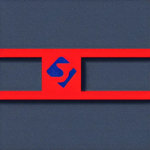 Prompt: minimalistic logo of 23/6, 23, 6, red and blue colos at white background