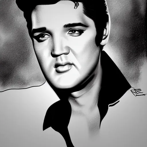 Image similar to Elvis Presley poster trending on art station 8k