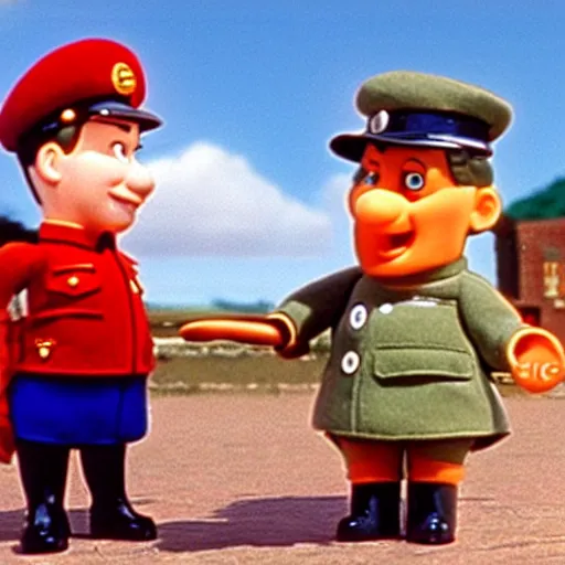 Image similar to herman goering in postman pat, bbc