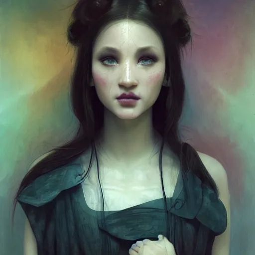 Image similar to A portrait of a beautiful and enigmatic huggy-wuggy from poppy-playtime the video game. Fancy Dress. Subsurface Scattering. Translucent Skin. Rainbow palette. defined facial features, symmetrical facial features. Opalescent surface. beautiful lighting. By Giger and Ruan Jia and Artgerm and WLOP and William-Adolphe Bouguereau. Photo real. Hyper-real. Photorealism. Fantasy Illustration. Masterpiece. trending on artstation, featured on pixiv, award winning, cinematic composition, dramatic pose, sharp, details, Hyperrealism, HD, HDR, 4K, 8K.