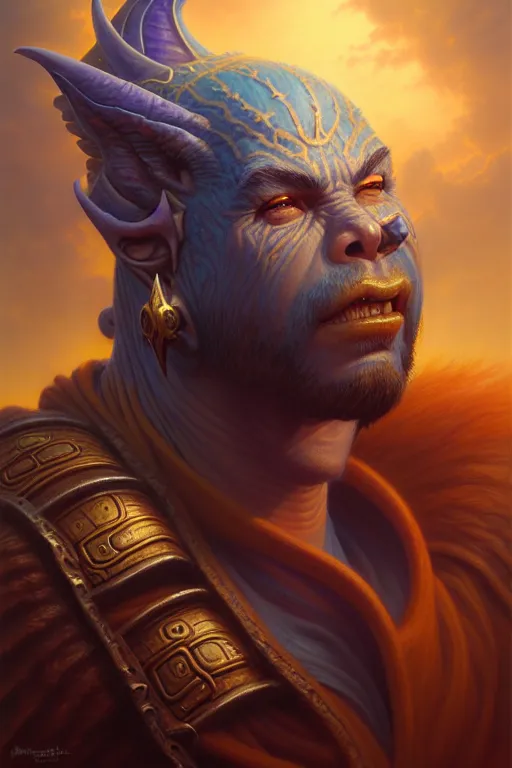 Prompt: portrait oil painting, perfect expression, warcraft, fantasy character portrait, ultra realistic, soft glows, wide angle, intricate details, star wars, artifacts, luminous skies, highly detailed, michael cheval, peter mohrbacher, boris vallejo, jessica rossier