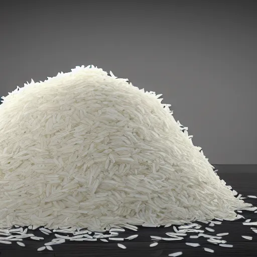 Prompt: Piles of rice scattered, unreal engine render
