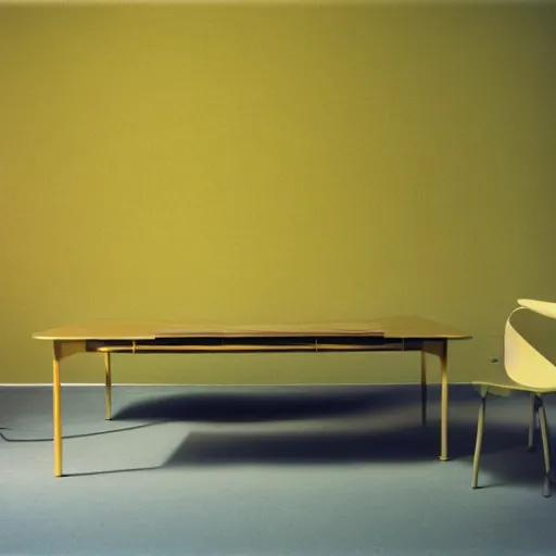Prompt: A 1960s shot of minimalist, abstract furniture, sales catalog product photography, studio lighting, Velvia 100