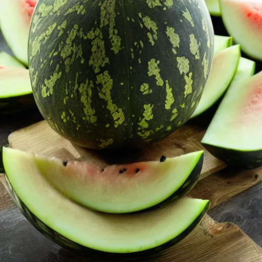Prompt: a watermelon gerard butler mix