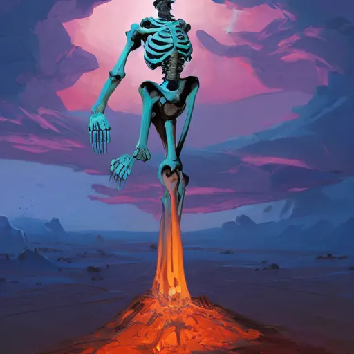 Image similar to Jesus Christ as skeleton inside an epicenter of a thermonuclear blast standing on the Earth sphere with radioactive rays to the sides, Video game icon design , 2d game fanart behance hd by Jesper Ejsing, by RHADS, Makoto Shinkai and Lois van baarle, ilya kuvshinov, rossdraws global illumination