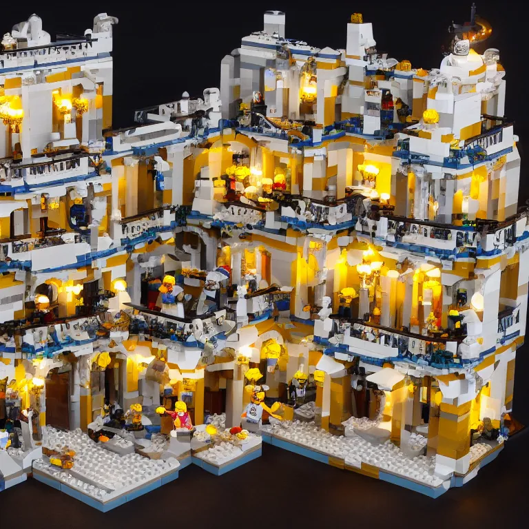 Image similar to mara - a - lago lego set, product marketing, photorealistic, studio lighting, highly detailed