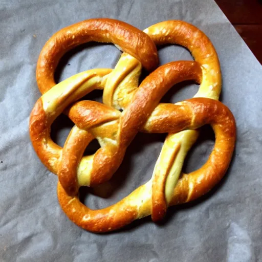 Prompt: abstract thoughts in the form of a pretzel