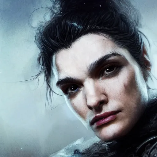 Image similar to rachel weisz portrait, dystopia core, apocalyptic, armor, warrior, dramatic, sharp focus, fiction, neon, fantasy, hyper detailed, digital art, trending in artstation, cinematic lighting, studio quality, smooth render, unreal engine 5 rendered, octane rendered, art style and nixeu and wlop and krenz cushart