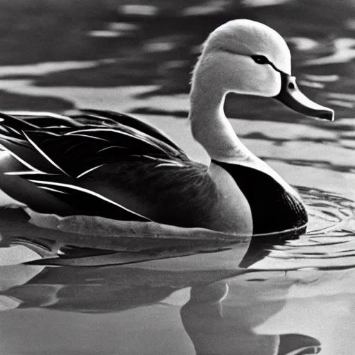 Image similar to a still of a duck in attack of the 5 0 ft. woman ( 1 9 5 8 )