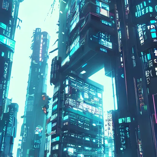 Image similar to Circle portal structure among cyberpunk Tokyo in style of Tsutomu Nihei. Cyberpunk, vertical symmetry, 8K, Highly Detailed, Intricate.