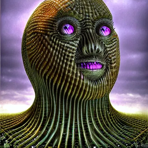 Prompt: creepy alien!!!!!!! by vincent callebaut