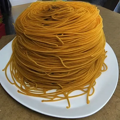 Prompt: car made out of spaghetti