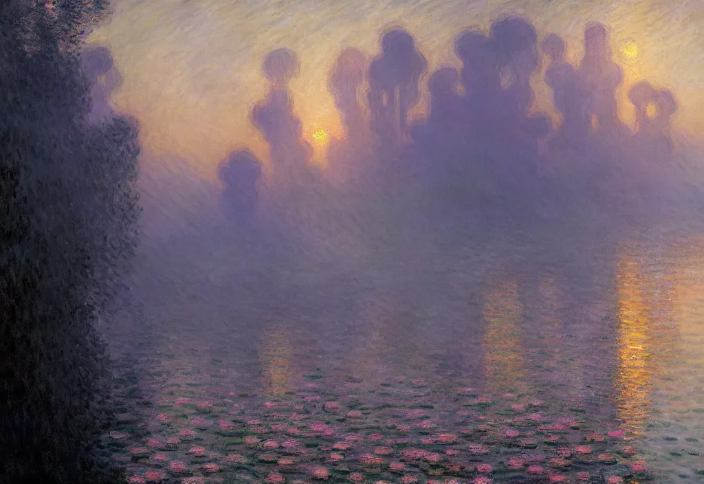 Prompt: A beautiful moment, by Greg Rutkowski and Claude Monet, hyper detailed, 8k