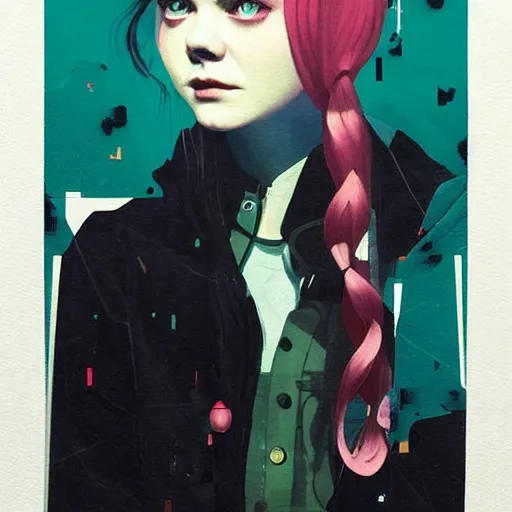 Image similar to Elle Fanning in Prey picture by Sachin Teng, asymmetrical, dark vibes, Realistic Painting , Organic painting, Matte Painting, geometric shapes, hard edges, graffiti, street art:2 by Sachin Teng:4