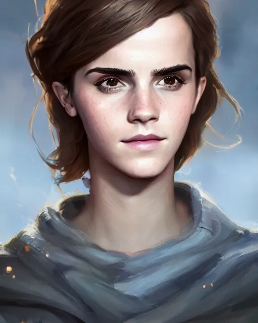 Image similar to league of legends portrait of emma watson, au naturel, hyper detailed, digital art, trending in artstation, cinematic lighting, studio quality, smooth render, unreal engine 5 rendered, octane rendered, art style by klimt and nixeu and ian sprigger and wlop and krenz cushart.